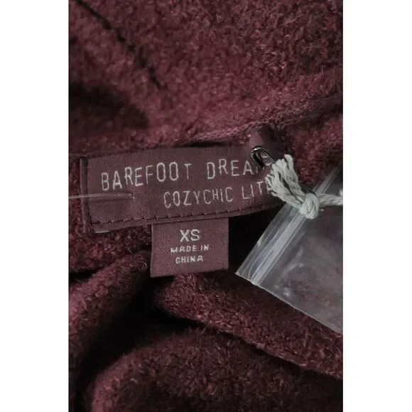 Barefoot Dreams® Unisex Purple Long Sleeve Cardigan Sweater Size XS - Picture 6 of 6